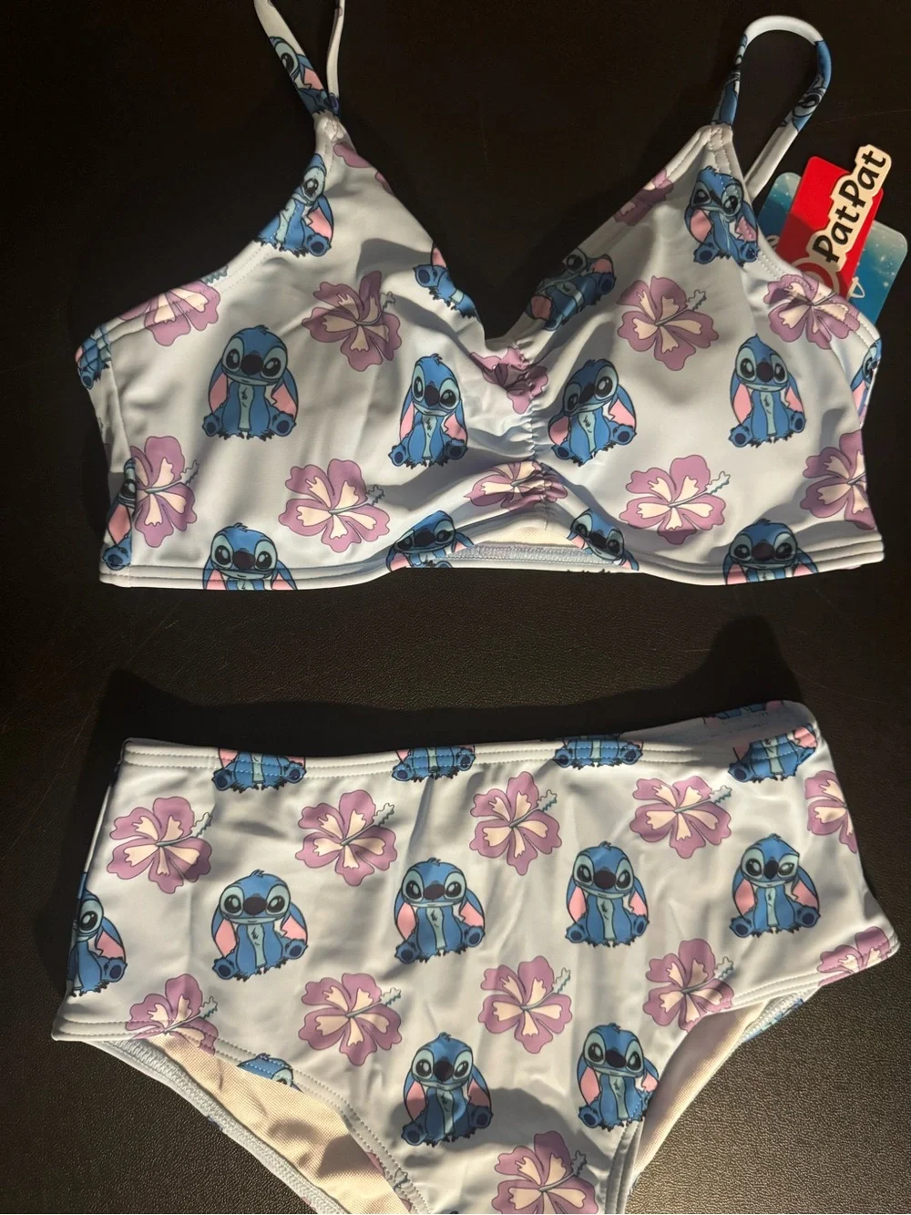 PatPat Disney Stitch Girl’s 10Y/11Y, two-piece bikini swimsuit. New with tags.